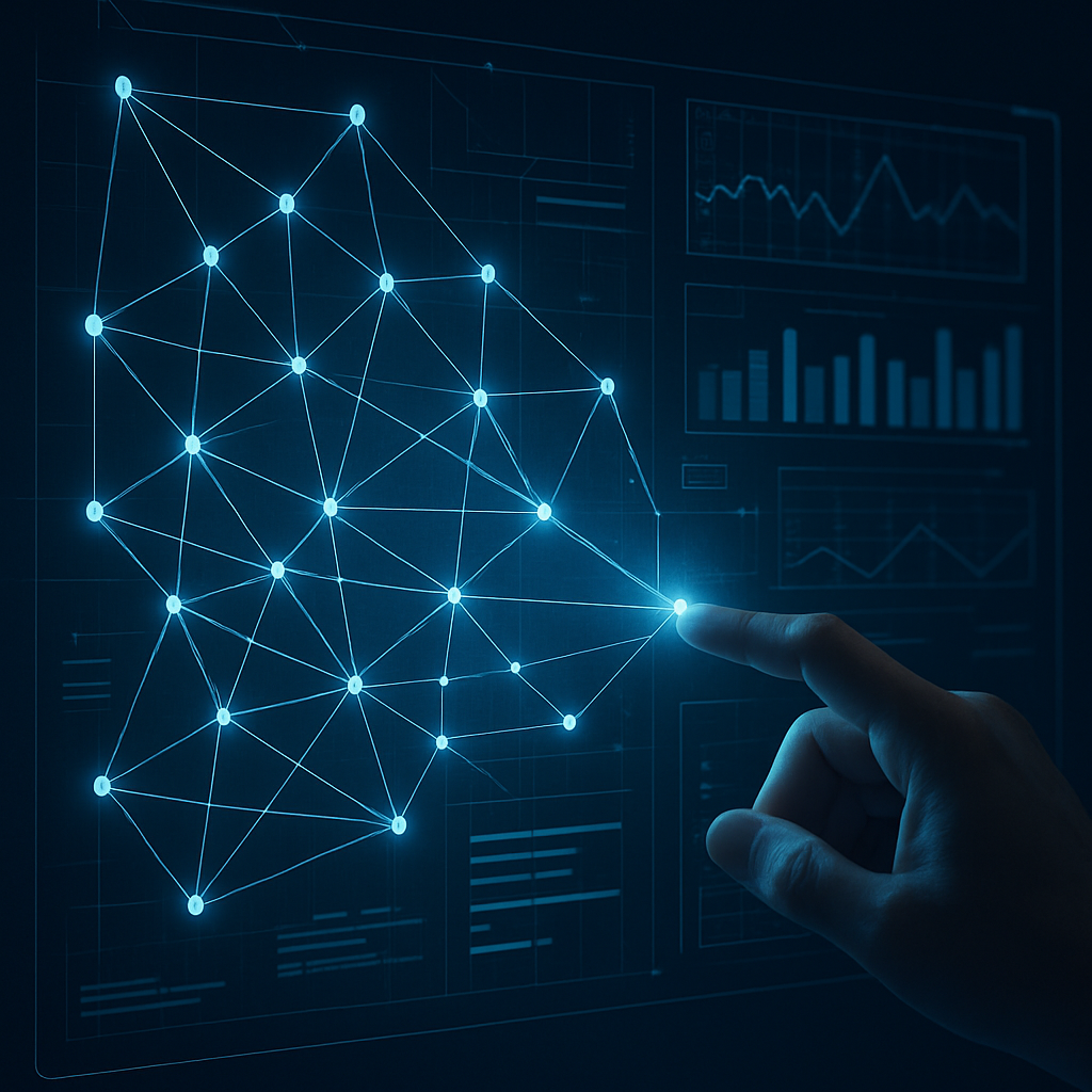 digital lines being connected in real time and beig analyzed-1