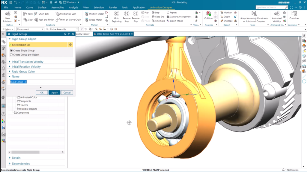 NX Design Animation